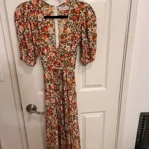 knee length dresses for ladies Jardin Midi Dress Calla Vermillion